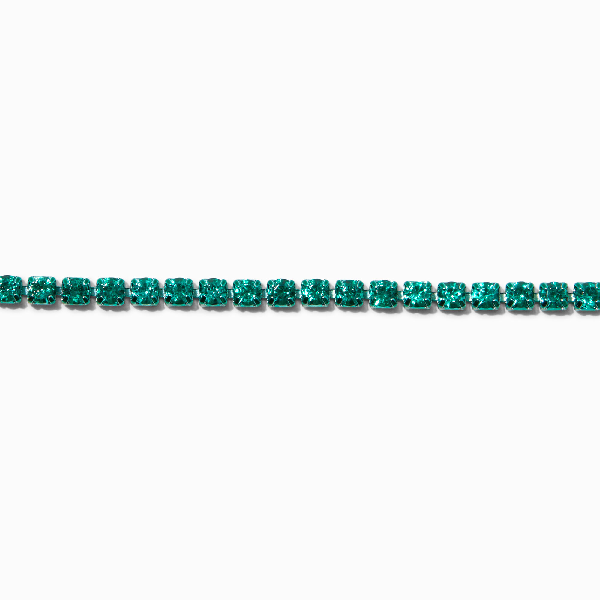 View Claires Bright Crystal Anodized Cup Chain Choker Necklace Green information