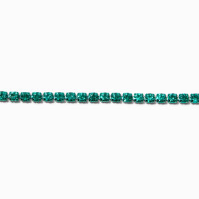 Bright Green Crystal Anodized Cup Chain Choker Necklace,