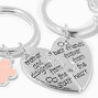 Best Friends Mother &amp; Daughter Split Heart Keychains - 2 Pack,