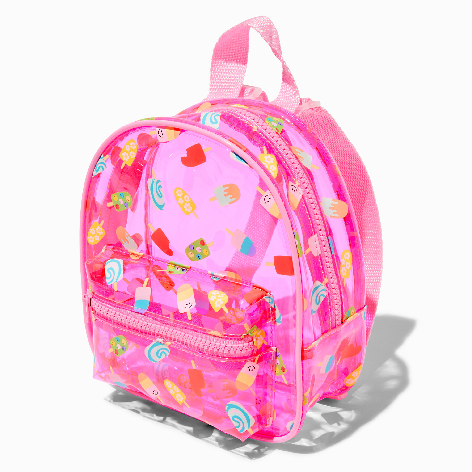 View Claires Club Transparent Popsicle Mini Backpack Pink information