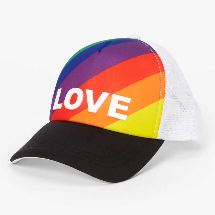 Rainbow LOVE Trucker Hat,
