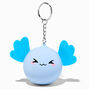 Porte-cl&eacute;s boule anti-stress axolotl bleu,