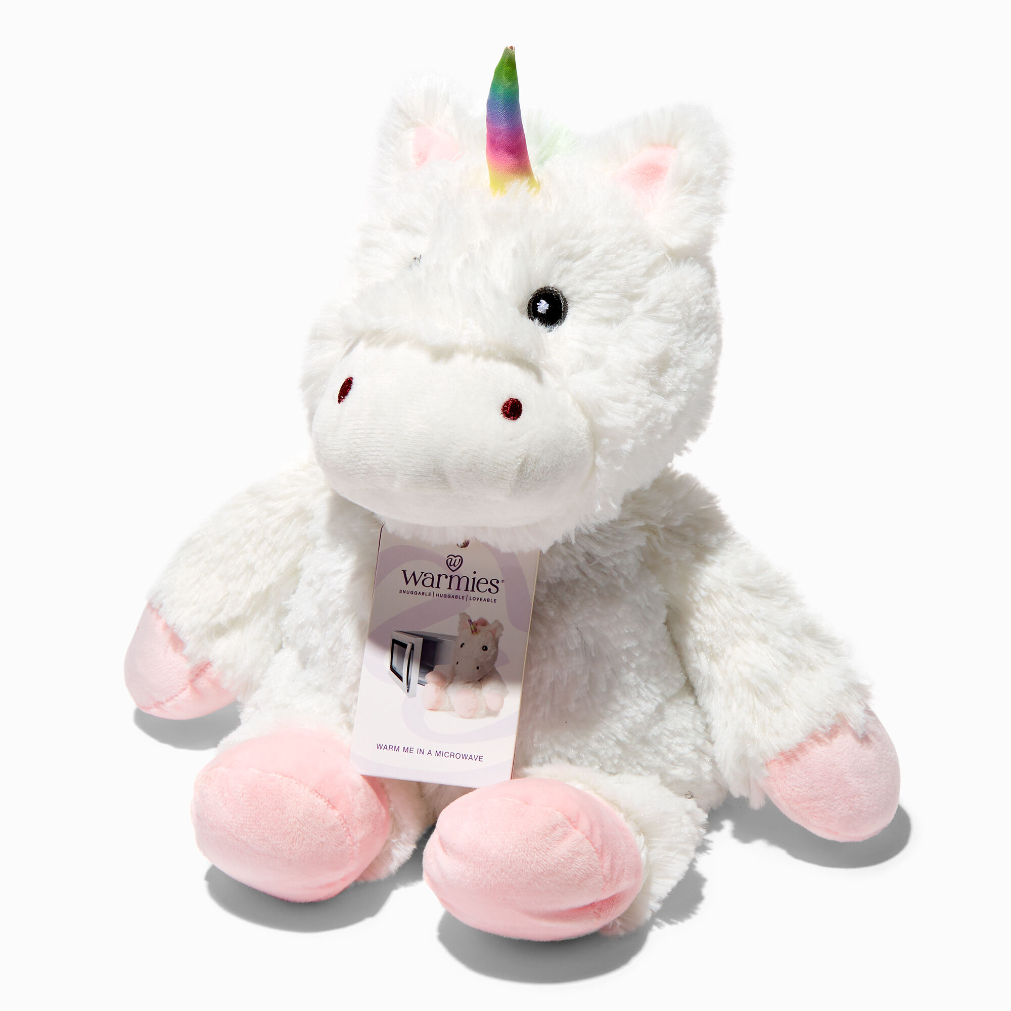 Warmies White Unicorn Plush Toy Claire s US