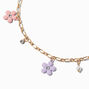 Uptown Pastel Flower Charm Pendant Necklace,
