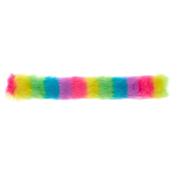 Rainbow Furry Slap Bracelet,