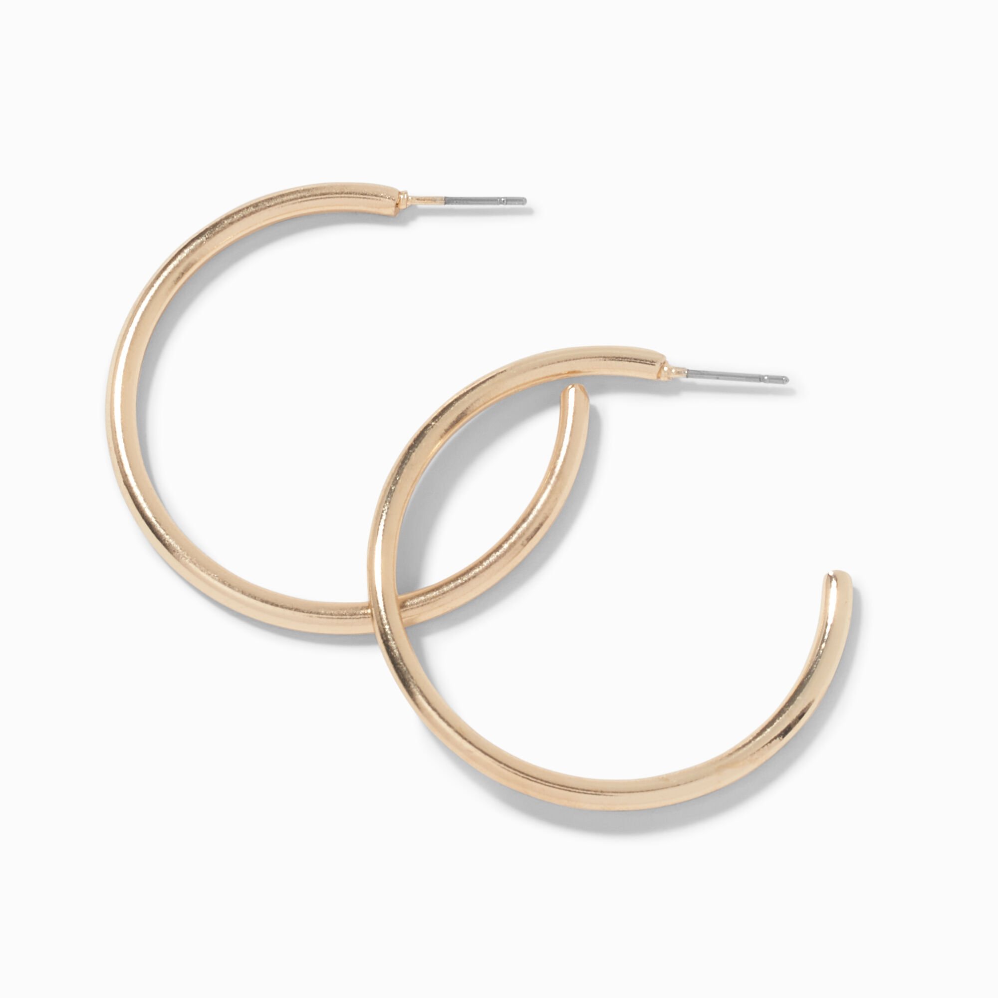 Gold-tone 20mm Tubular Hoop Earrings,