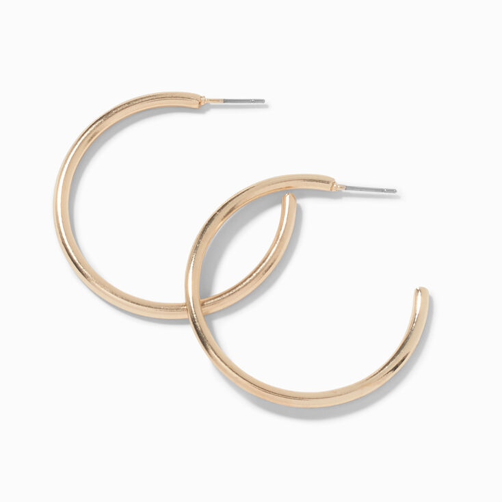 Gold-tone 20mm Tubular Hoop Earrings,