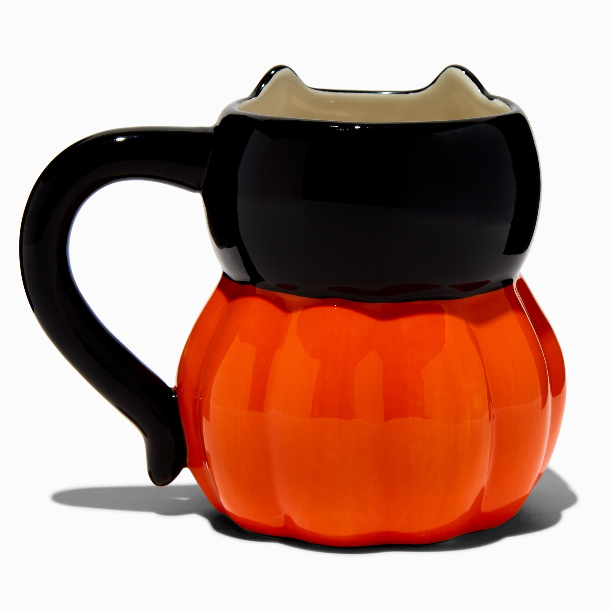 Black Cat & Jack-o-Lantern Ceramic Mug,