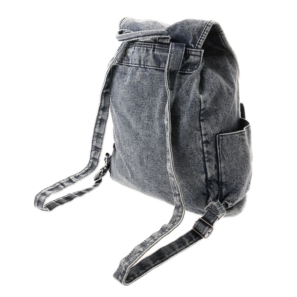 Sac à dos en jean avec écussons Smiley,