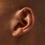 Gold-tone Stainless Steel Mixed Sapphire 16G Threadless Helix Earring - 5 Pack ,