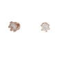 Rose Gold Cubic Zirconia Round Stud Earrings - 2MM,