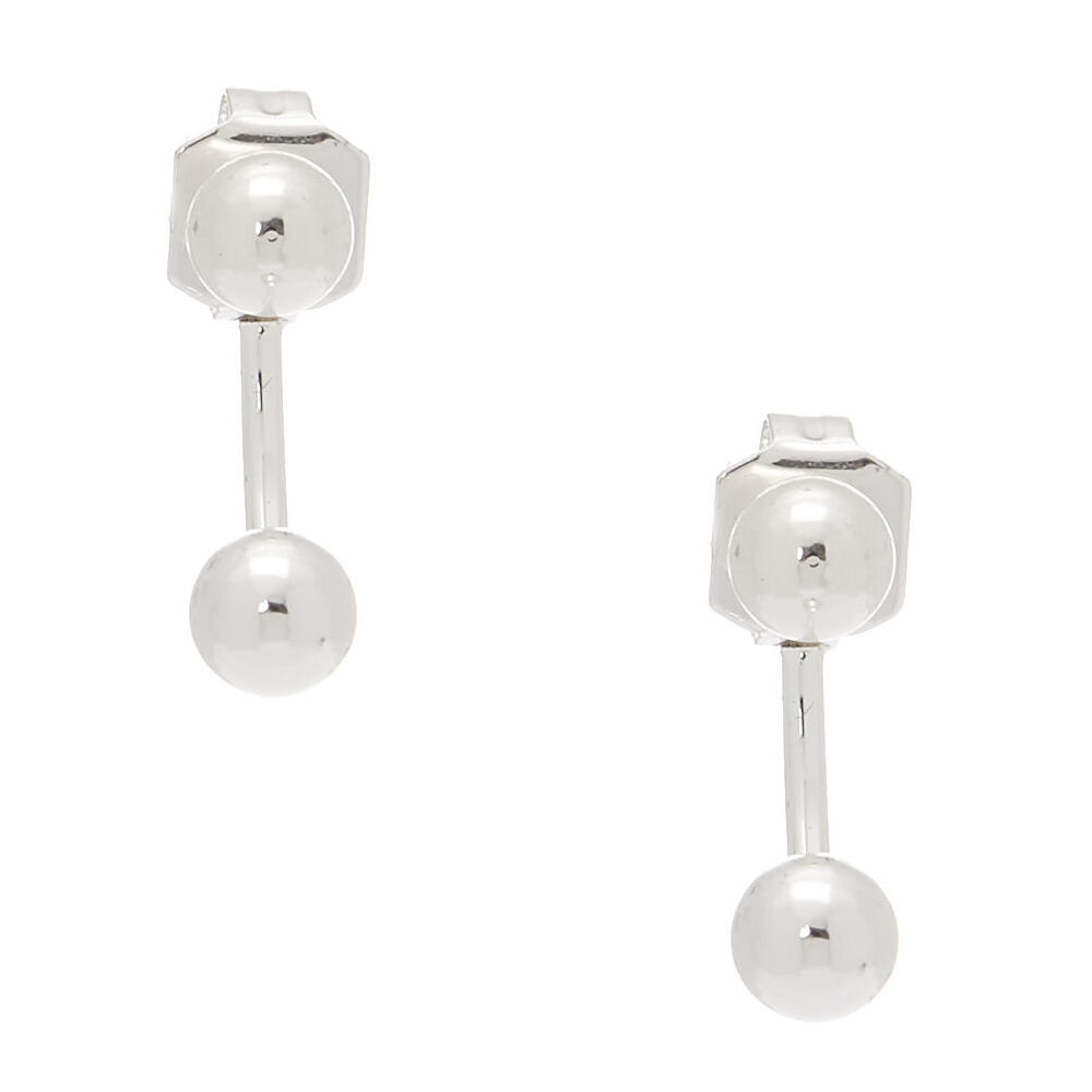 Ball earrings front and back sale