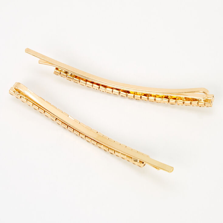 Gold Rhinestone Hair Pins - 2 Pack,