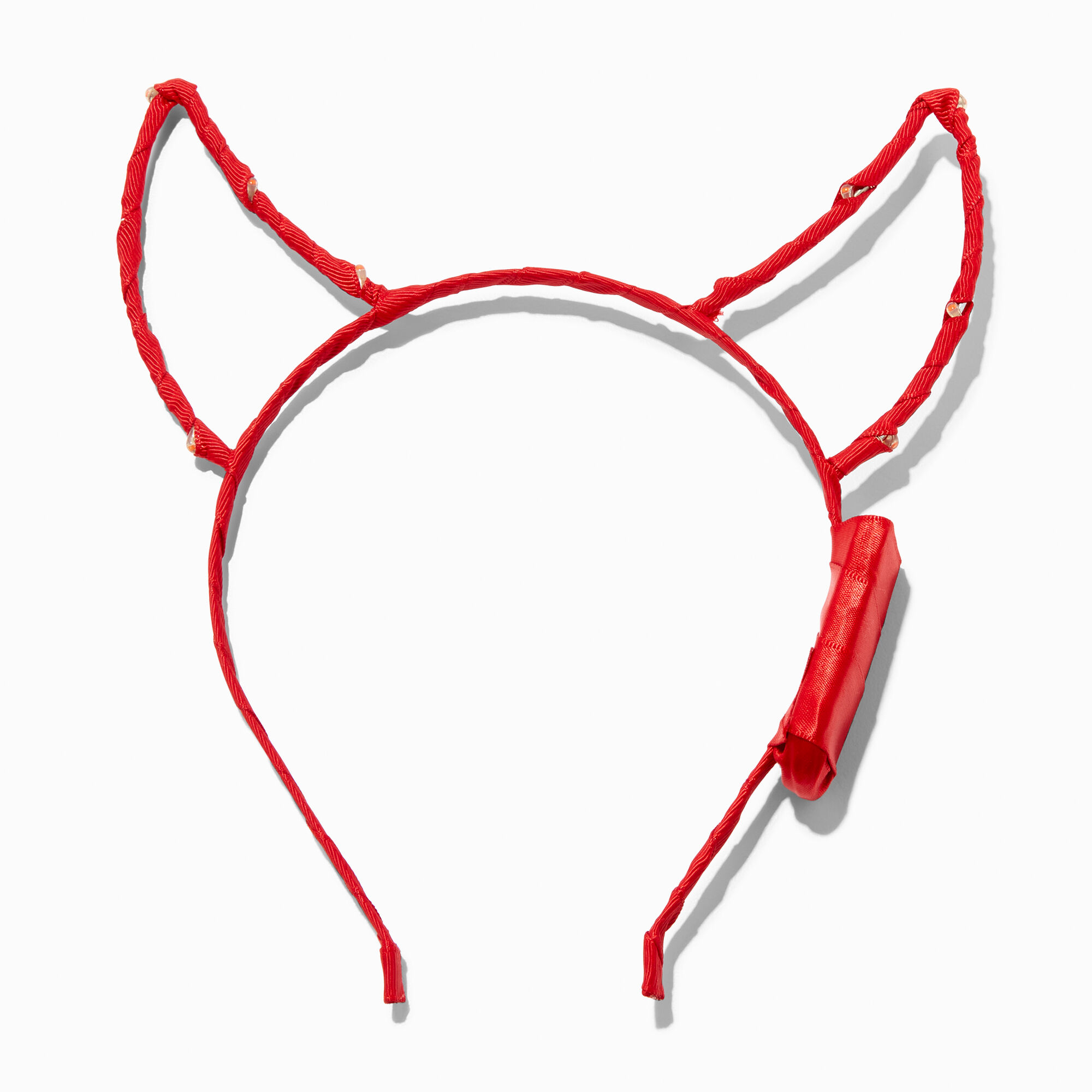 Light Up Red Devil Horns Headband,