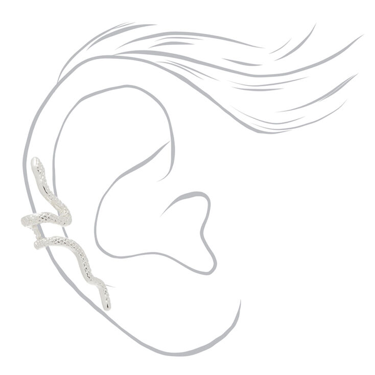 Silver Snake Ear Cuff Earring,