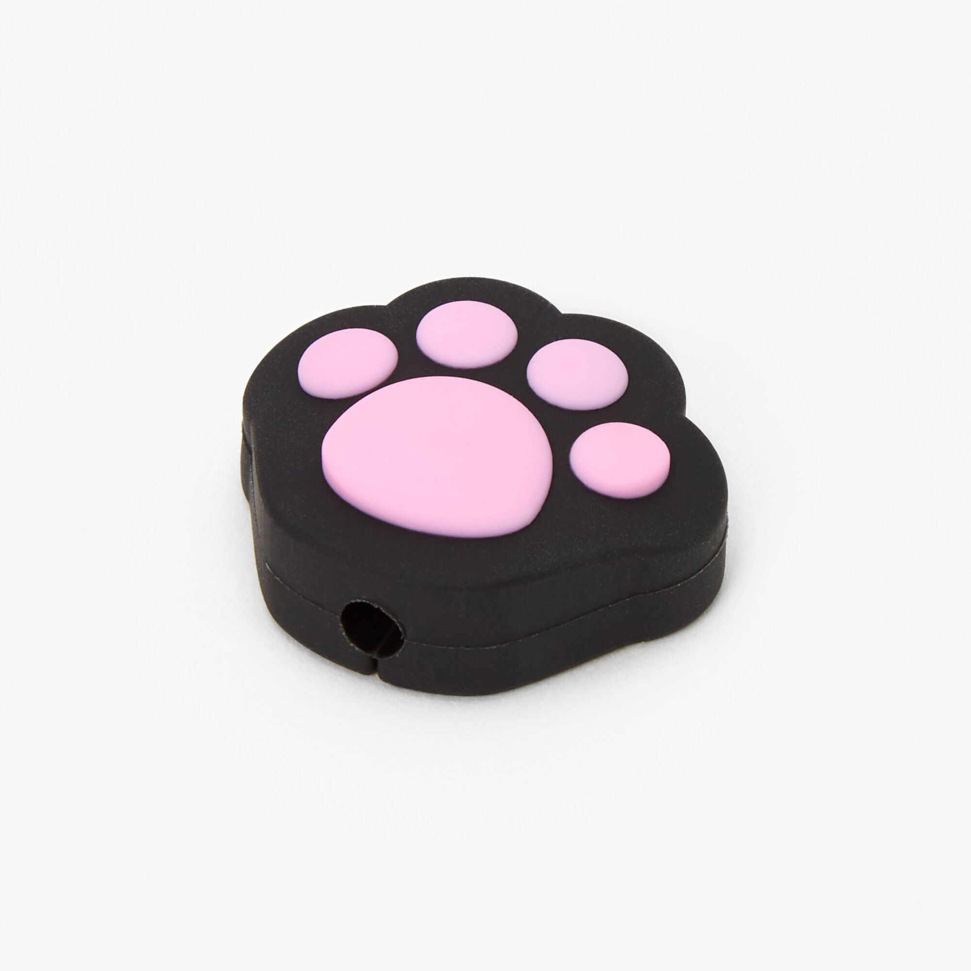 MojiPower® Pink & Black Paw Print Cable Protector,