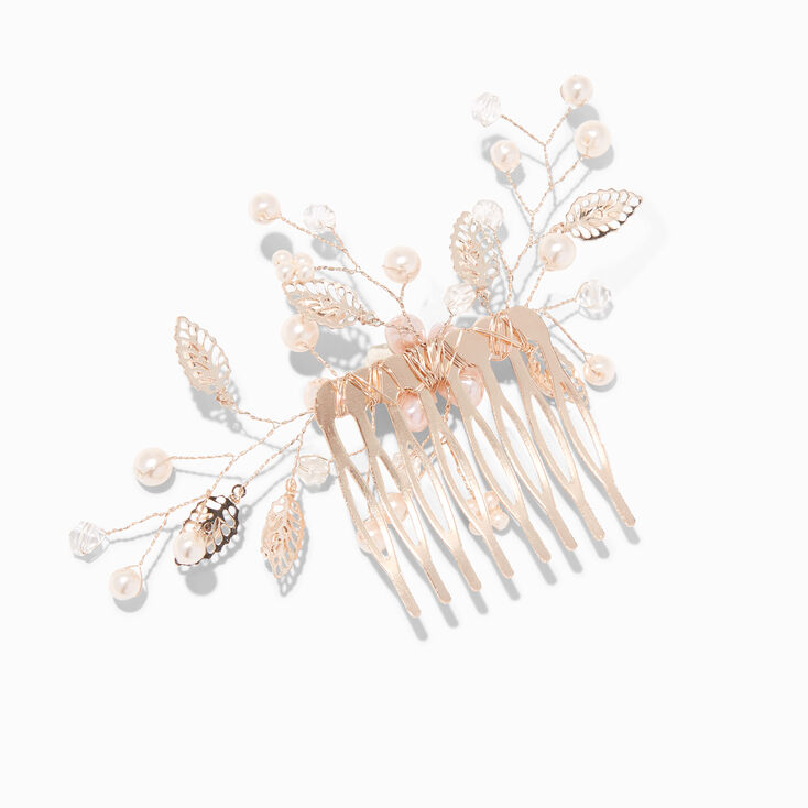 Blush  Pearl Flower Hair Comb,