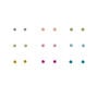 Rainbow Crystal 2mm Bezel Stud Earrings - 9 Pack,
