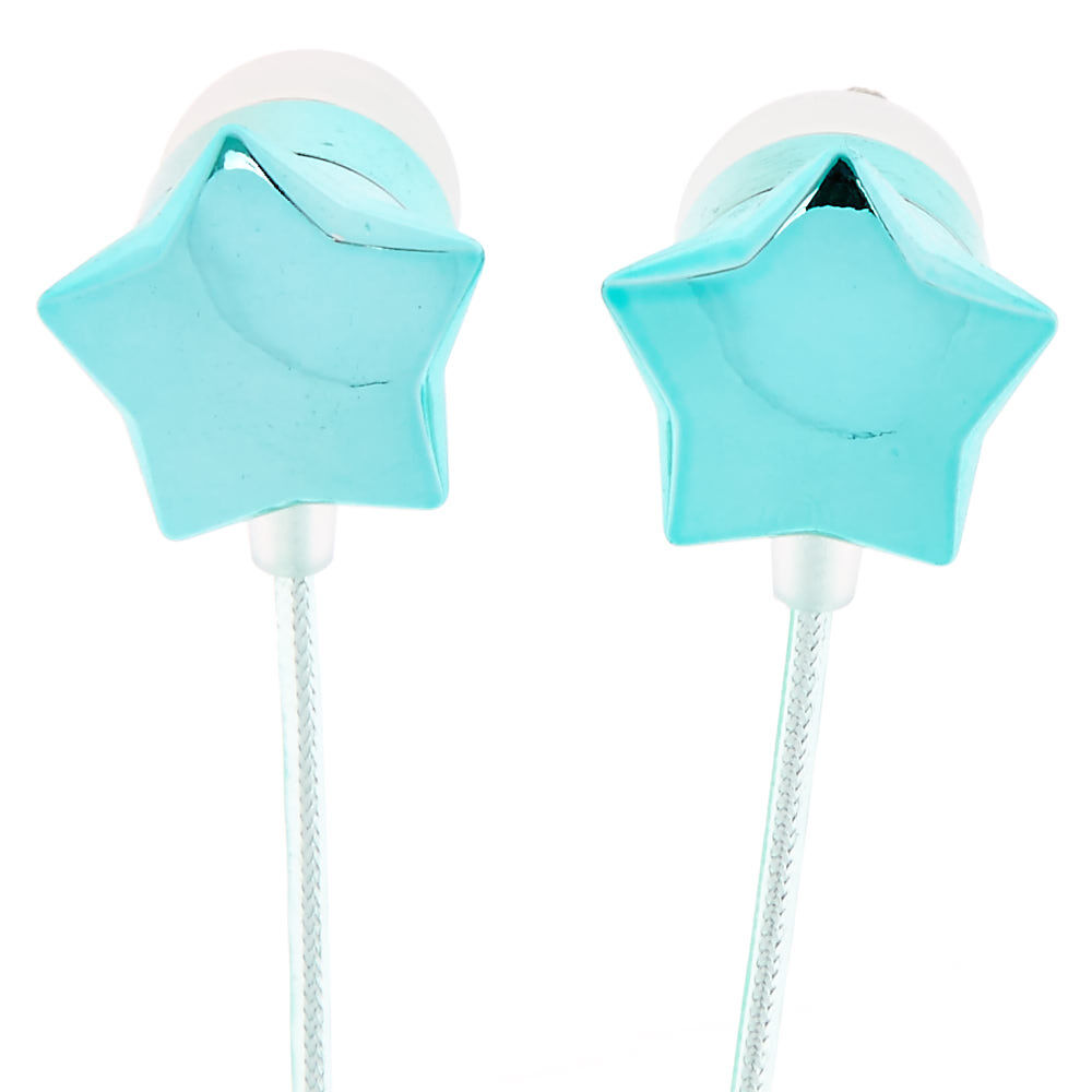 Écouteurs étoile couleur turquoise,