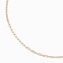 Gold-tone Small Paperclip Chain Necklace,
