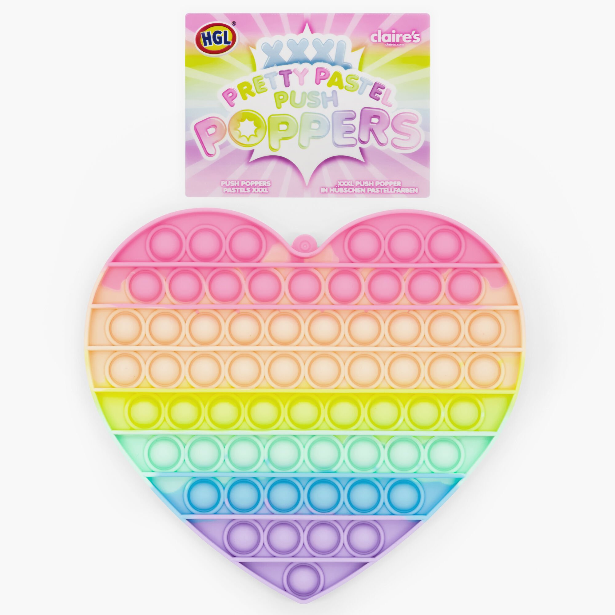 Jouet fidget Push Poppers jolis tons pastel taille XXXL - Les modèles peuvent varier,