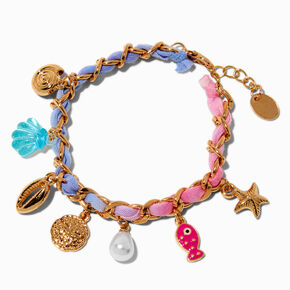 Ombr&eacute; Woven Beach Charm Bracelet,