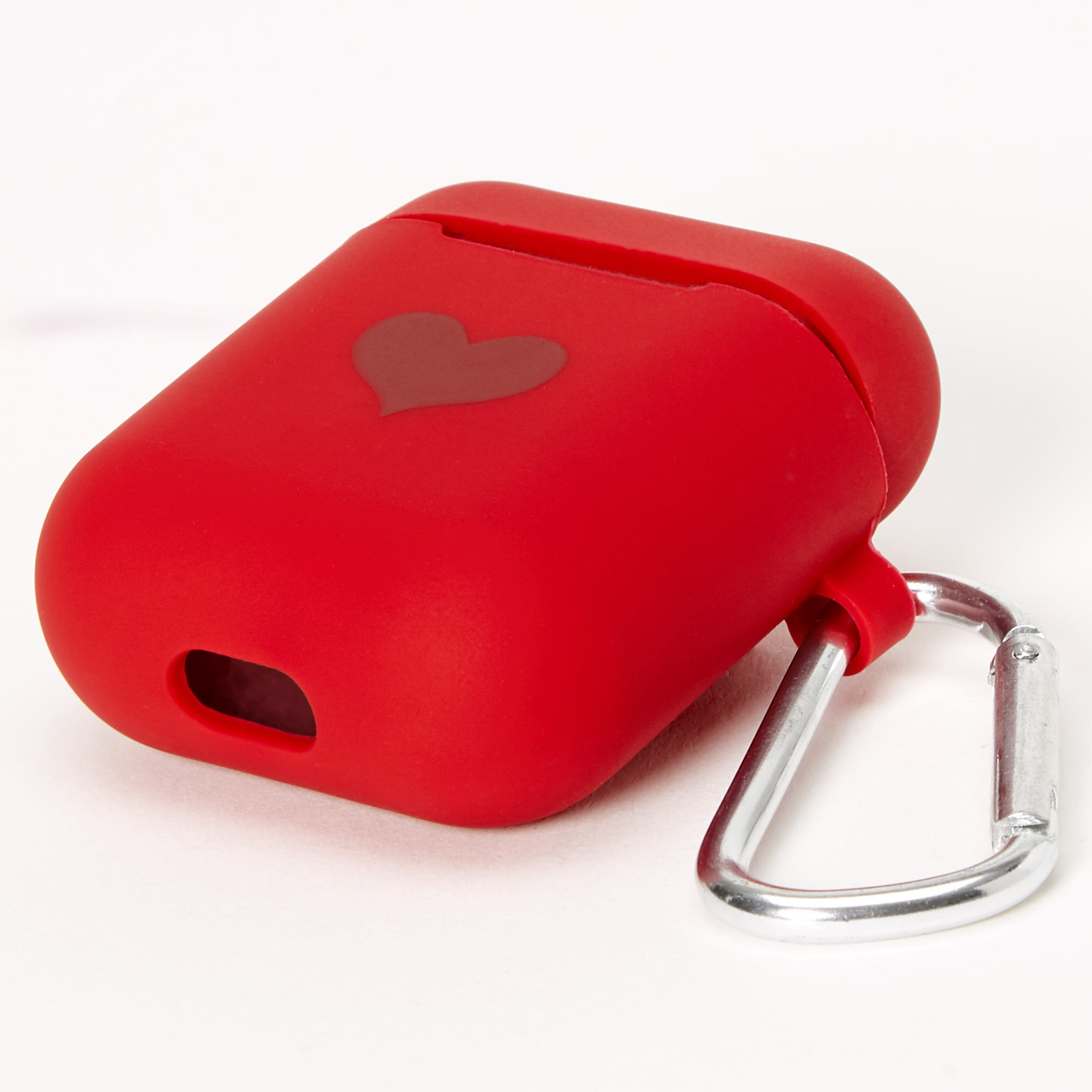 Étui pour écouteurs en silicone cœur rouge - Compatible avec les Airpods® de Apple,