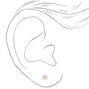 Sterling Silver Rose Gold Daisy Stud Earrings - White,