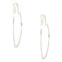 Silver 60MM Heart Hoop Earrings,