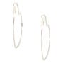 Silver 60MM Heart Hoop Earrings,