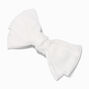White Large 80s Hair Bow Clip,