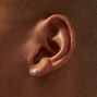 Pink Arrow Heart Stud Earrings,