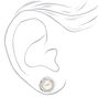 Silver Pearl Knot Stud Earrings,