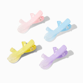 Claire&#39;s Club Pastel Plastic Bow Hair Clips - 4 Pack,