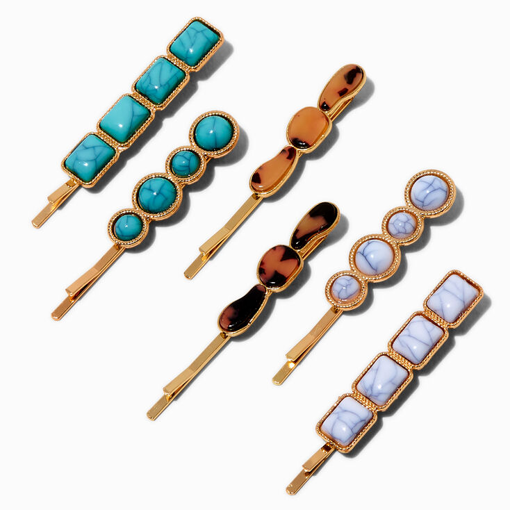 Turquoise Cowgirl Western Bobby Pins - 6 Pack,