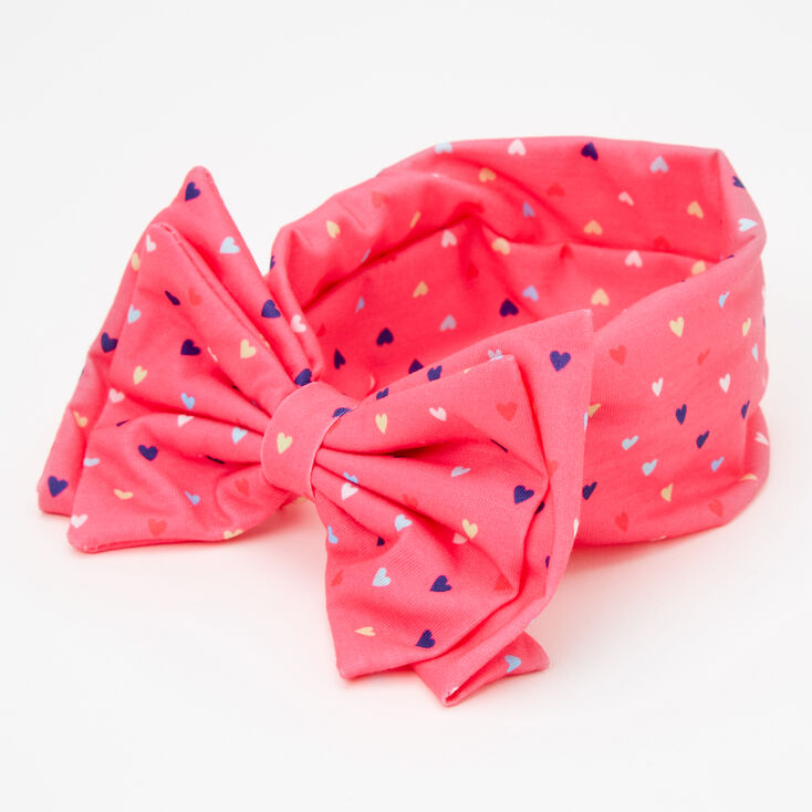Claire&#39;s Club Heart Bow Headwrap - Pink,
