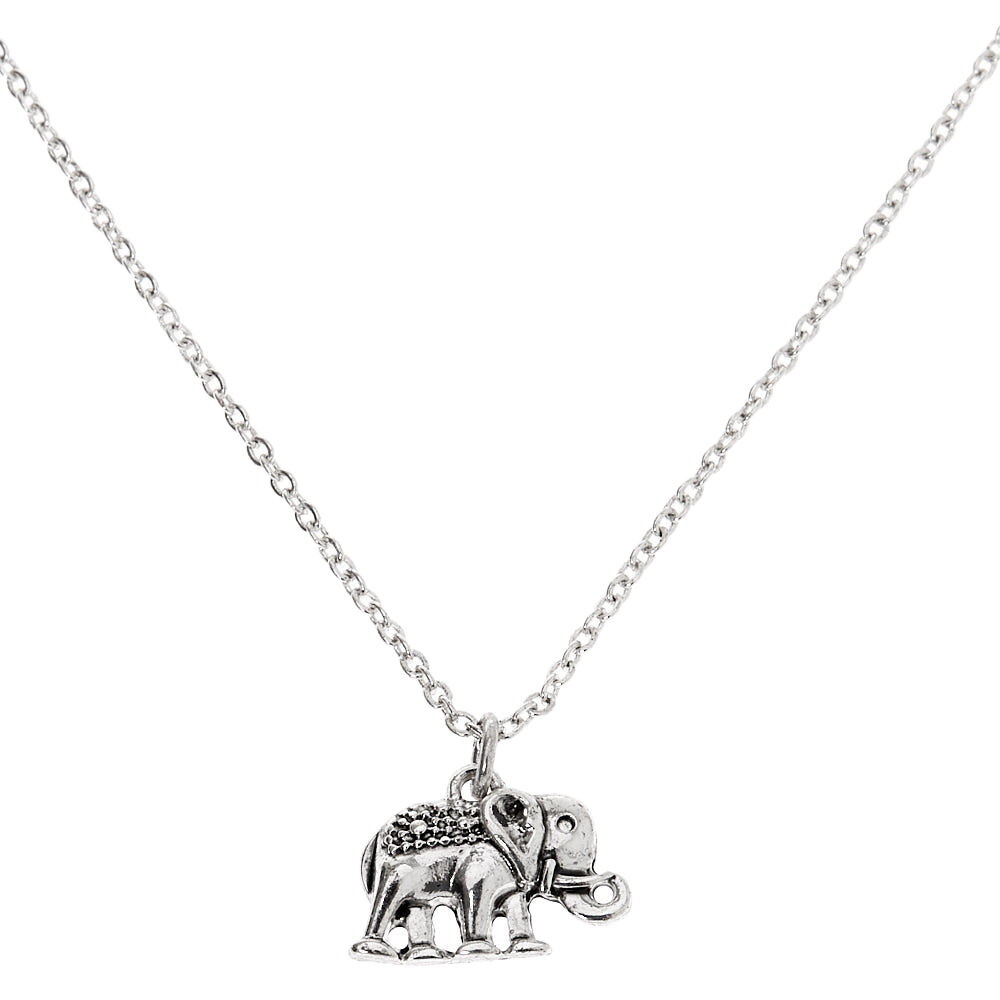 Elephant store silver pendant