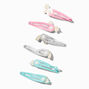 Claire&#39;s Club Rainbow Unicorn Glitter Polyresin Snap Hair Clips - 6 Pack,