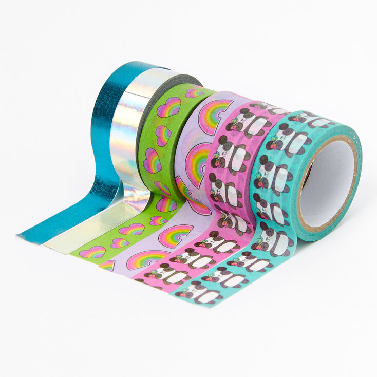 Rainbow Panda Washi Tape Set - 6 Pack,