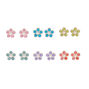 Embellished Flower Stud Earrings - 6 Pack,