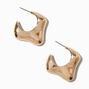 Gold-tone Wide Melty Hoop Earrings,