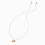 Gold-tone Double Teardrop Pendant Necklace ,