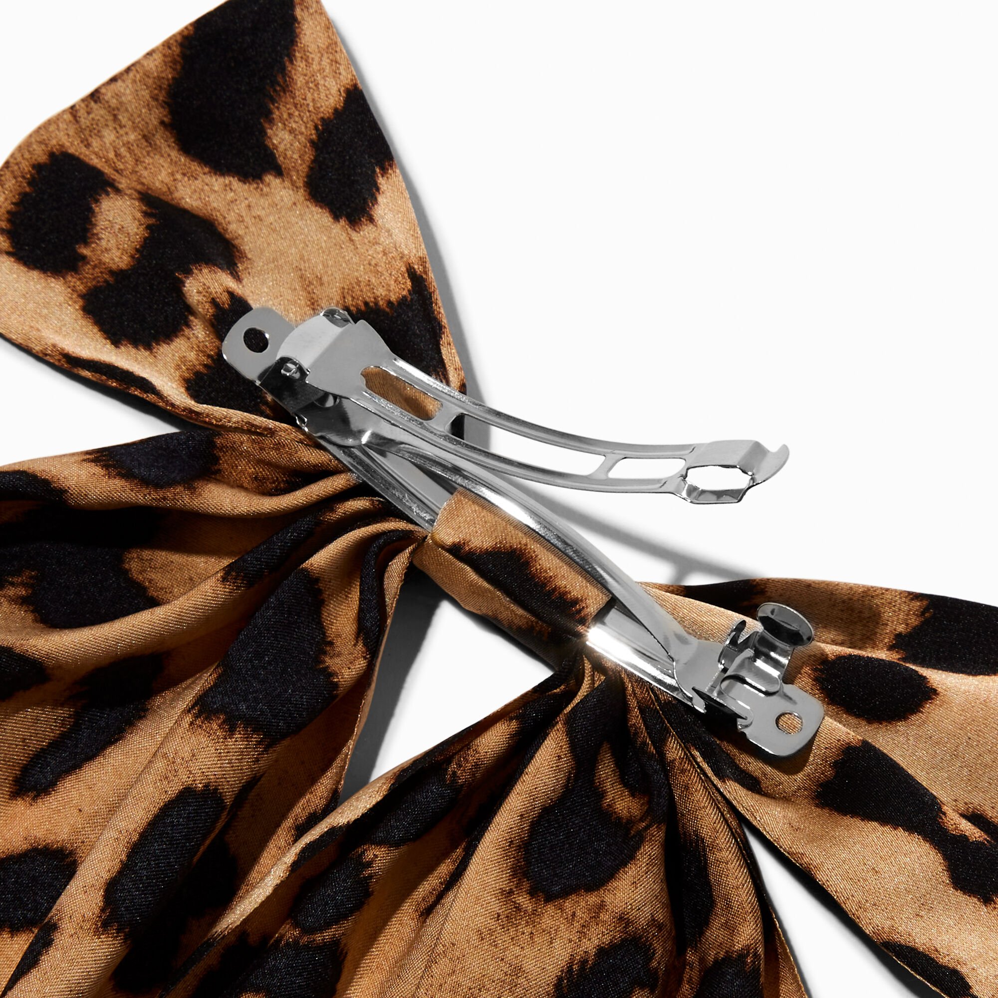 Cheetah Print Hair Bow Clip,