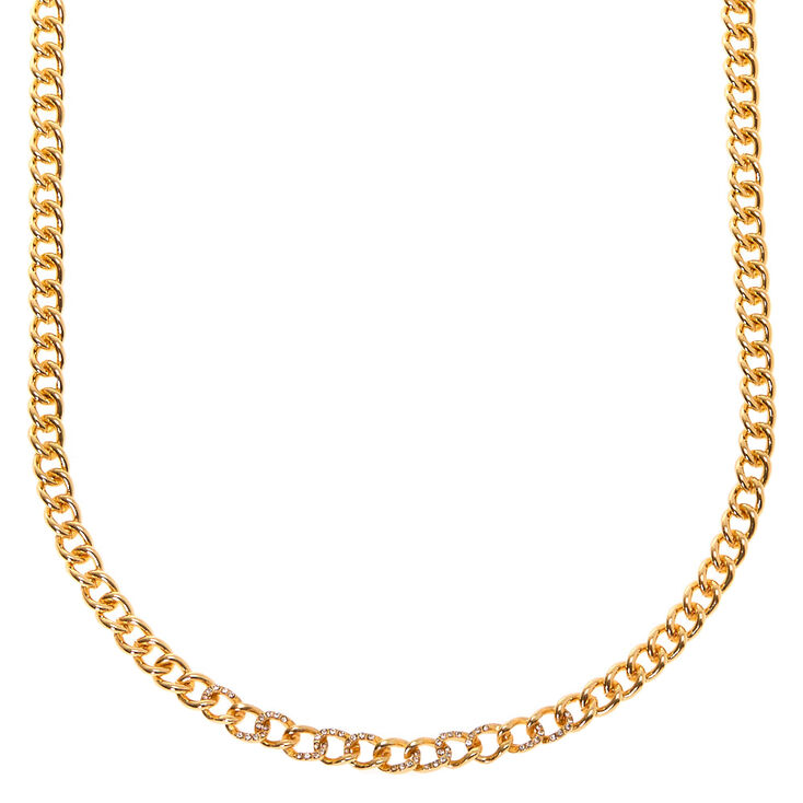 Gold Chain Statement Necklace,