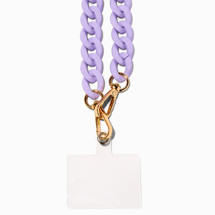 Chunky Purple Chain Crossbody Phone Strap