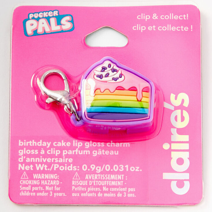 Pucker Pals Rainbow Cake Lip Gloss Charm,