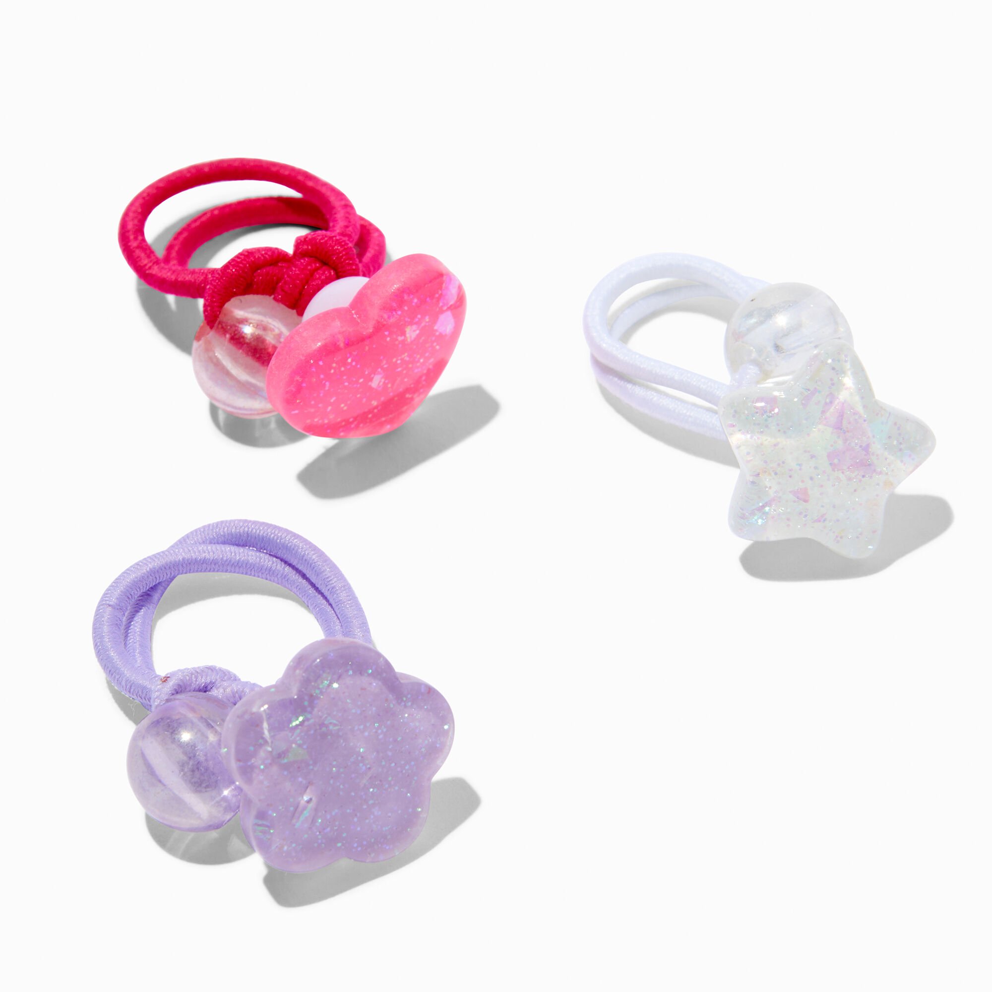 Claire's Pink Mixed Hair Ties - 6 Pack,