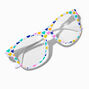 Claire&#39;s Club Solar Blue Light Reducing Clear Lens Neon Heart Frames,
