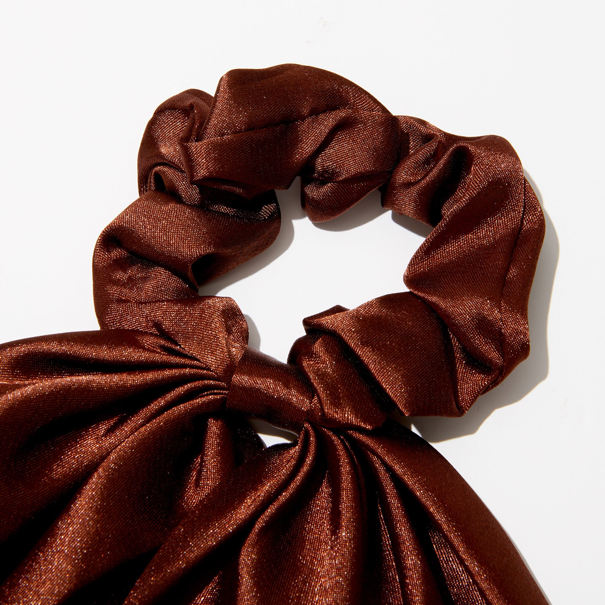 Chocolate Brown Hair Scrunchie Scarf,