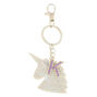 Bling Unicorn Initial Keychain - K,